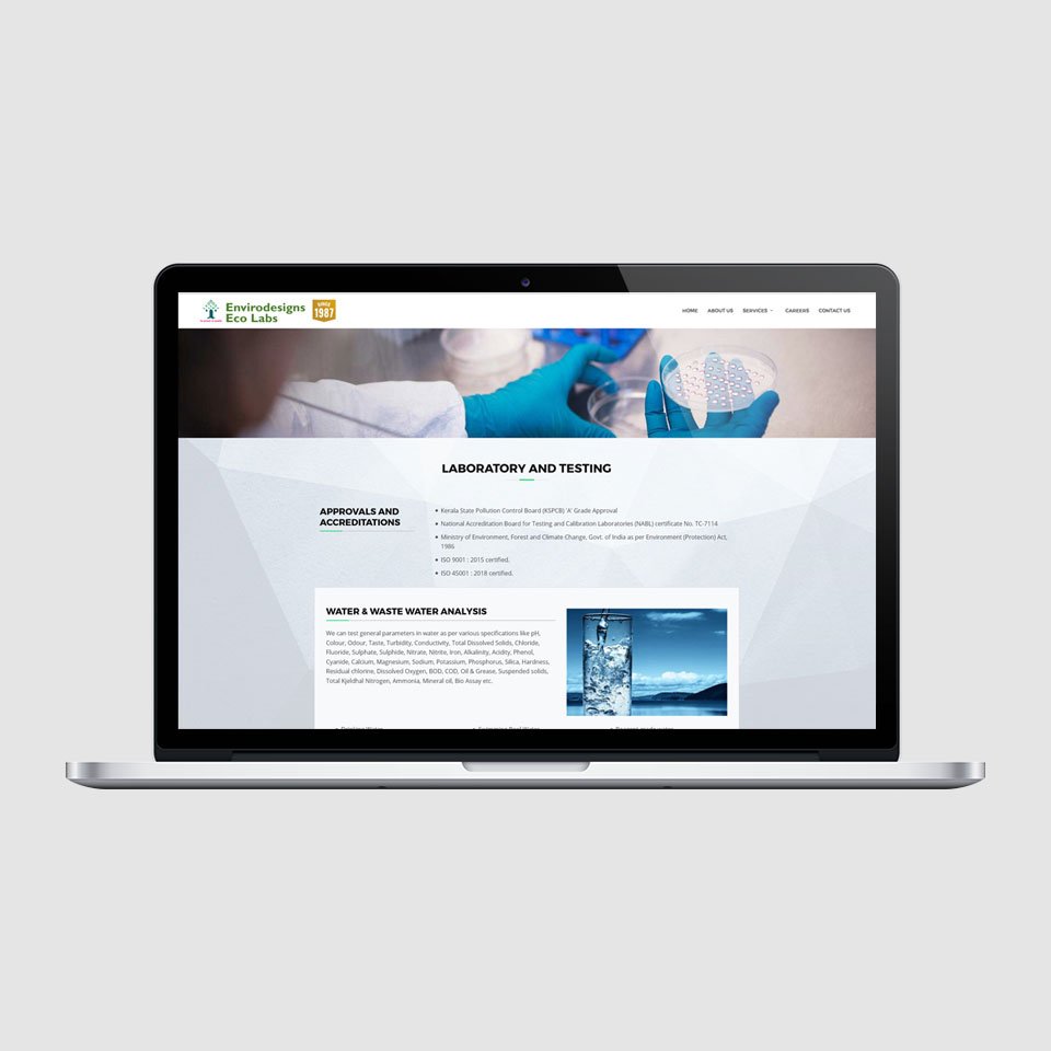 Envirodesigns Eco Labs Website